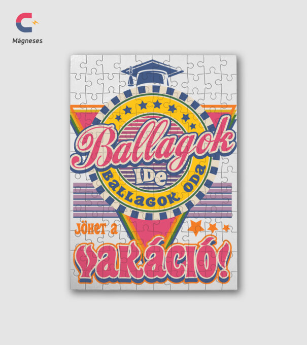 Ballagok ide oda retro vakáció minta fehér pólón