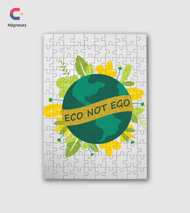 ECO NOT EGO minta fehér pólón