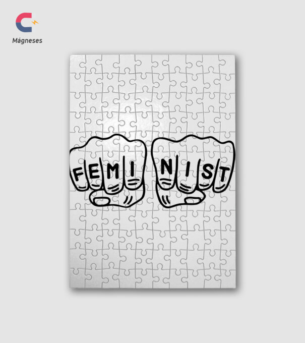 feminitst-01 minta fehér pólón