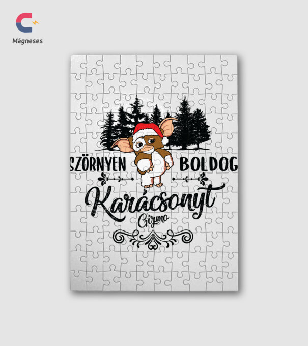Gizmo Karácsony minta fehér pólón