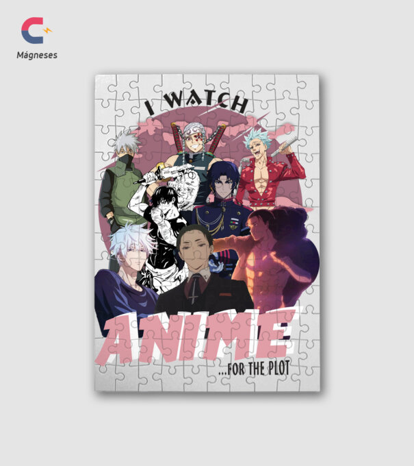 I watch Anime for the plot-Naruto-Balance Unlimited-Jujutsu Kaisen-Seven Deadly Sins-Attack On Titan-2 minta fehér pólón