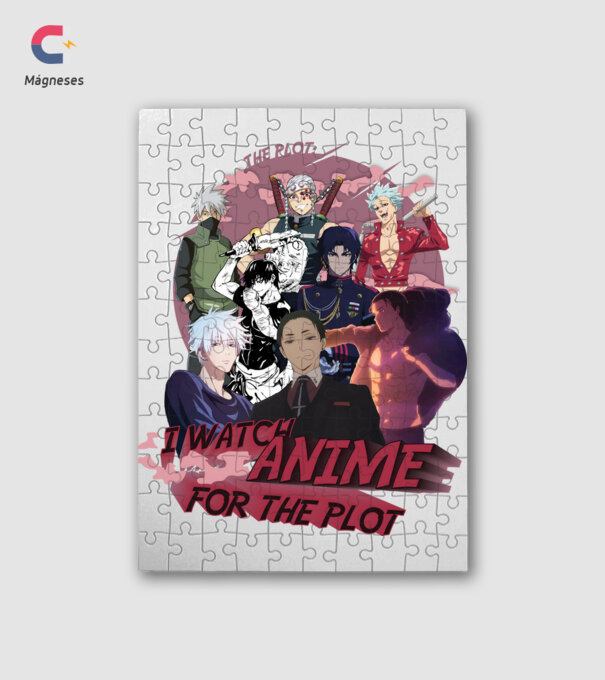 I watch Anime for the plot-Naruto-Balance Unlimited-Jujutsu Kaisen-Seven Deadly Sins-Attack On Titan minta fehér pólón