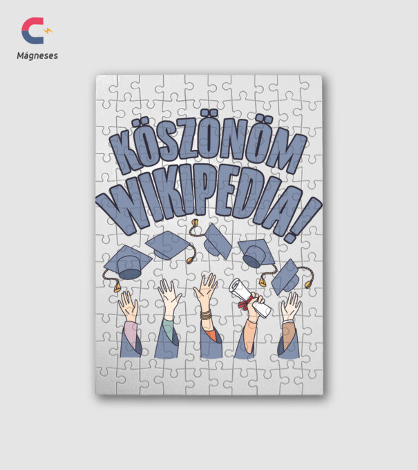 Köszi wikipedia minta fehér pólón