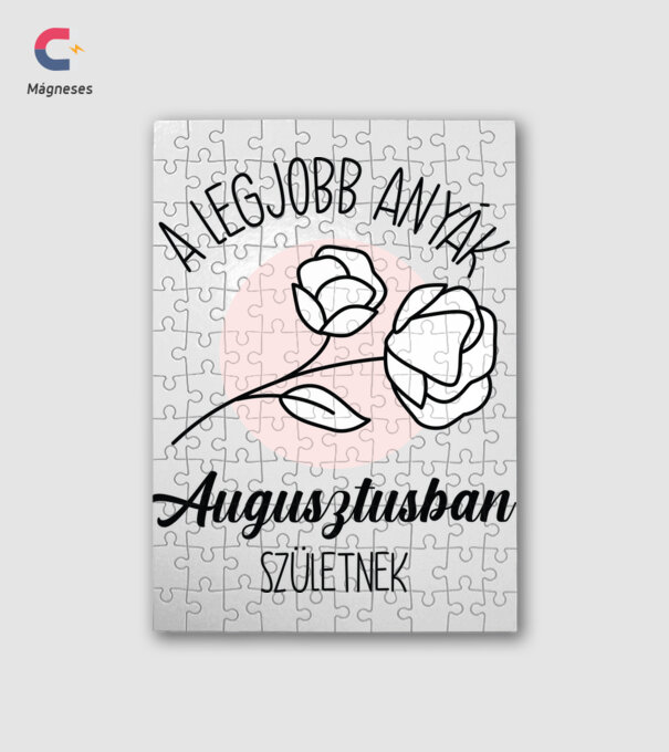 Legjobb anyák AUGUSZTUS minta fehér pólón