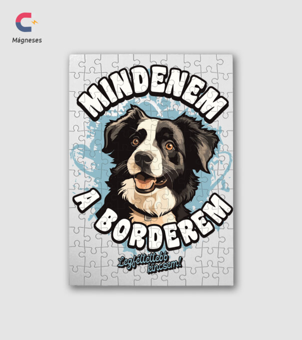 Mindenem a borderem minta fehér pólón