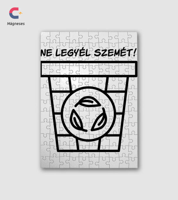 Ne legyél szemét fekete minta fehér pólón