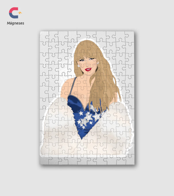 Taylor Swift blue minta fehér pólón