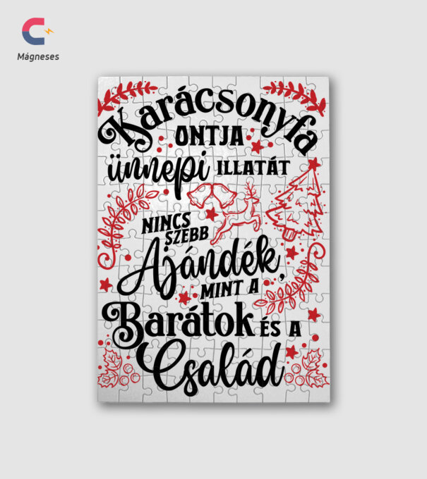 Ünnepi illat piros minta fehér pólón