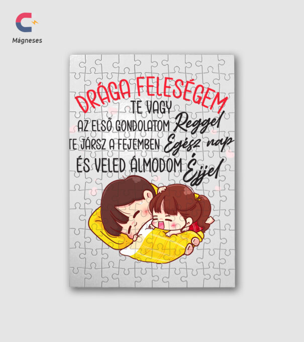 Veled álmodom feleségem minta fehér pólón