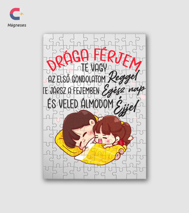 Veled álmodom férjem minta fehér pólón