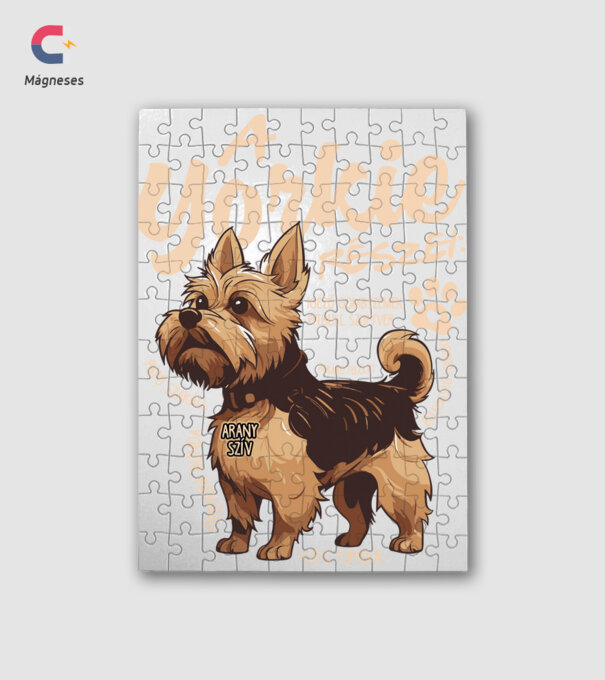 YORKIE anatómia minta fehér pólón
