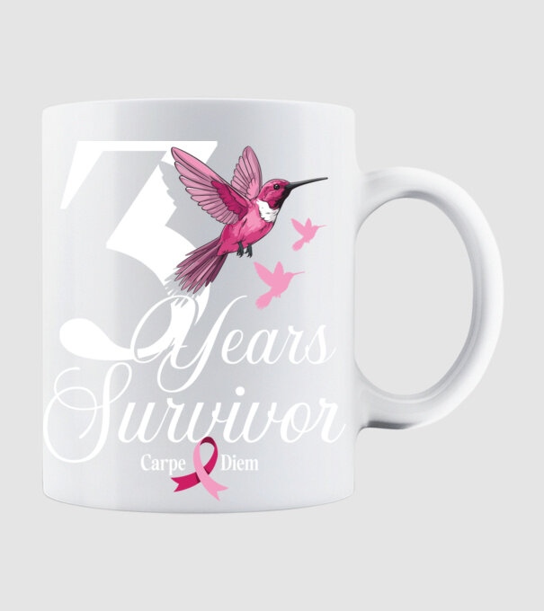 3 years survivor minta fehér pólón