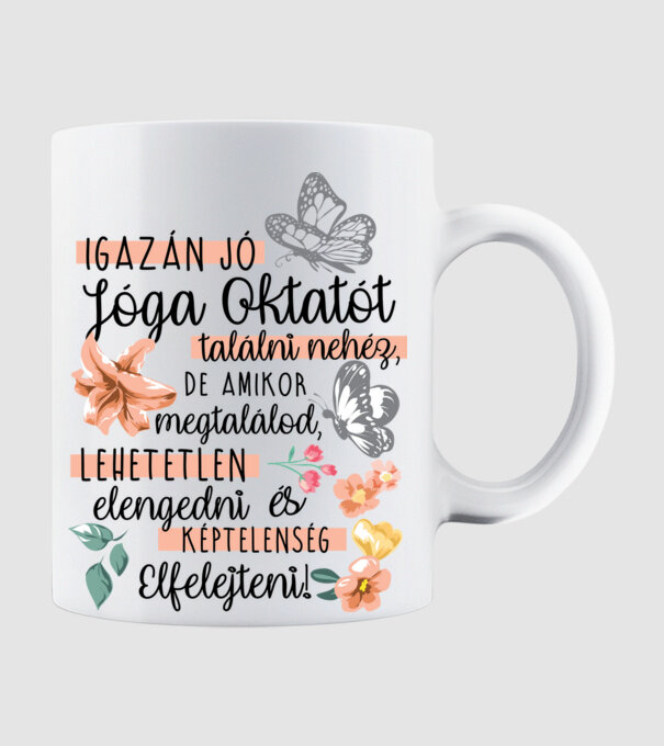 Felejthetetlen jóga oktató minta fehér pólón