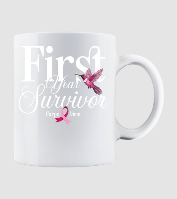 First year survivor minta fehér pólón