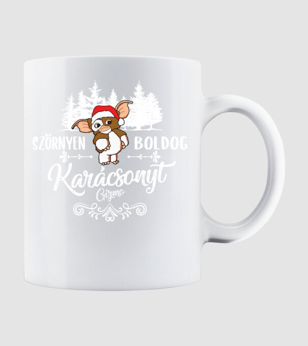Gizmo Karácsony minta fehér pólón