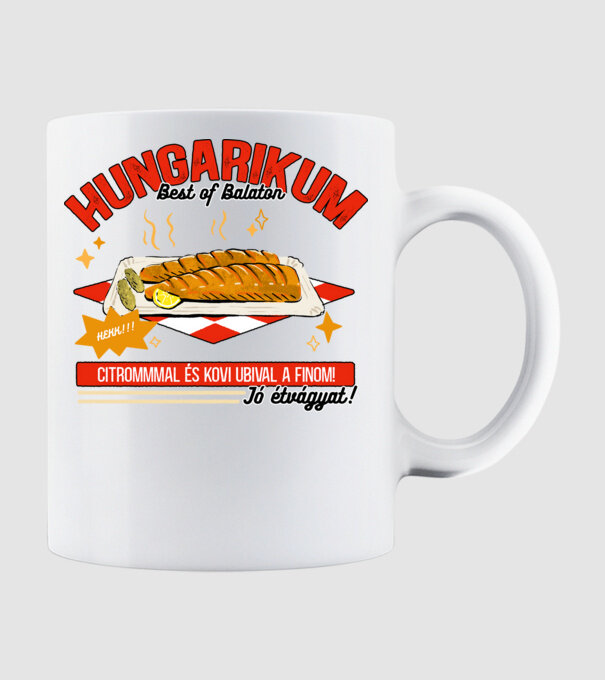 Hekk Hungarikum minta fehér pólón
