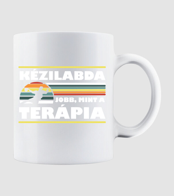 Kézilabda terápia minta fehér pólón