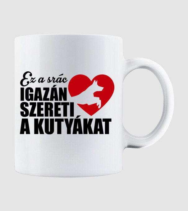 Kutyás srác minta fehér pólón