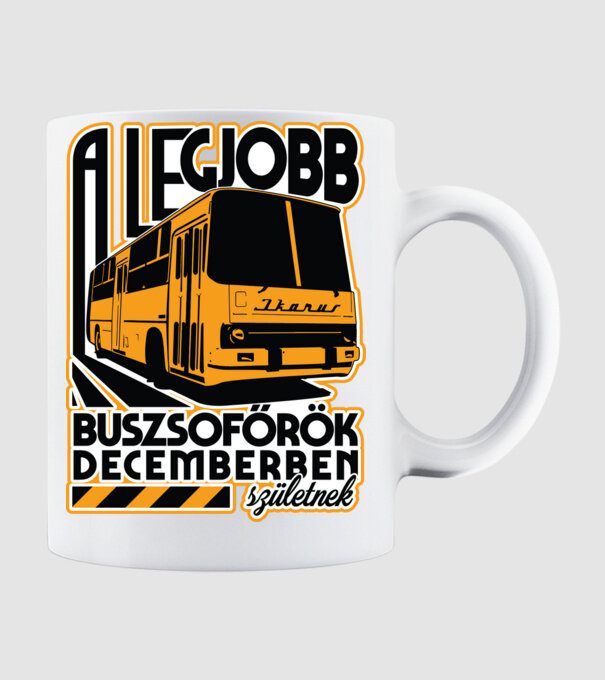 Legjobb buszsoffőr drk DECEMBER minta fehér pólón