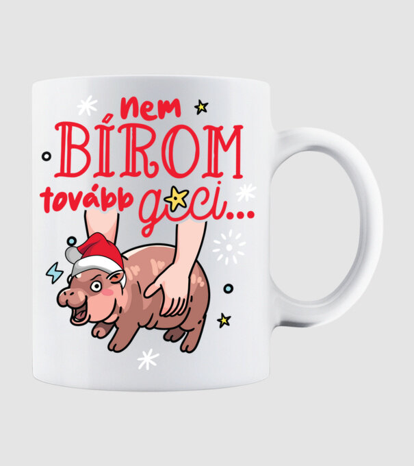 Nem bírom tovább gci Moo-Deng sötétre Karácsony minta fehér pólón