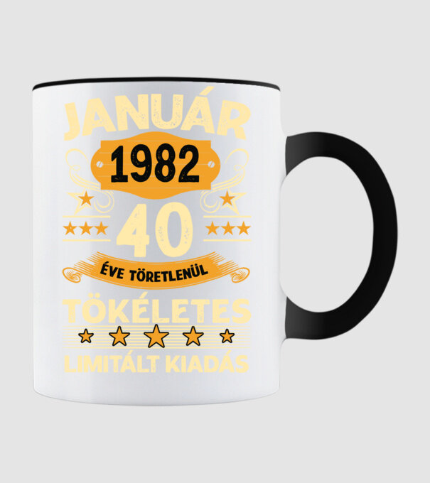 40 éve töretlenül tökéletes_január minta fekete pólón