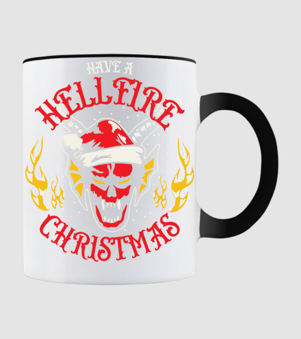 Hellfire Christmas minta fekete pólón