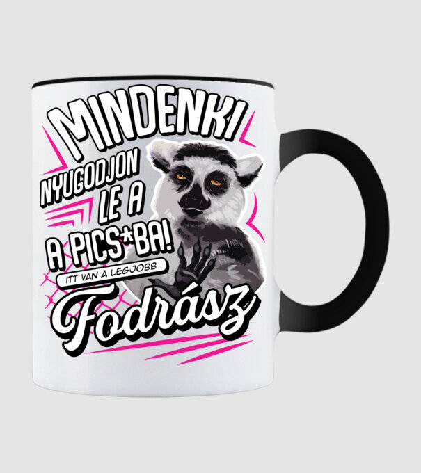 Itt van a legjobb Fodrász minta fekete pólón
