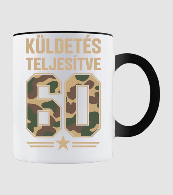 Küldetés teljesítve 60 minta fekete pólón