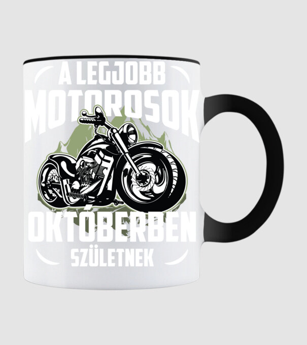 Legjobb motoros hegyek OKTÓBER minta fekete pólón