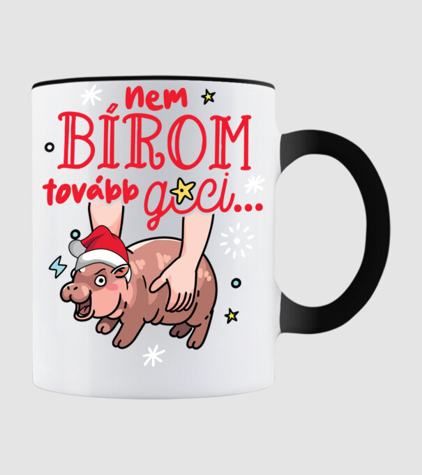 Nem bírom tovább gci Moo-Deng sötétre Karácsony minta fekete pólón