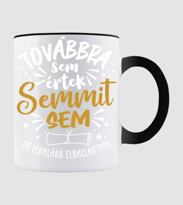 Továbbra sem értek semmit minta fekete pólón