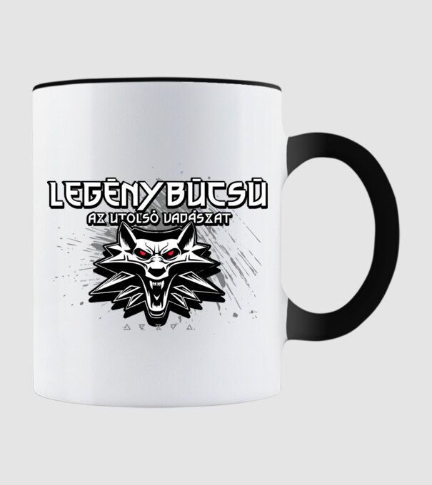 Witcher legénybúcsú minta fekete pólón