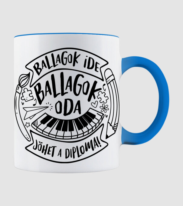 Ballagok ide oda diploma minta világoskék pólón
