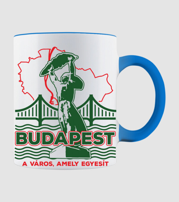 Budapest a város amely egyesít minta világoskék pólón