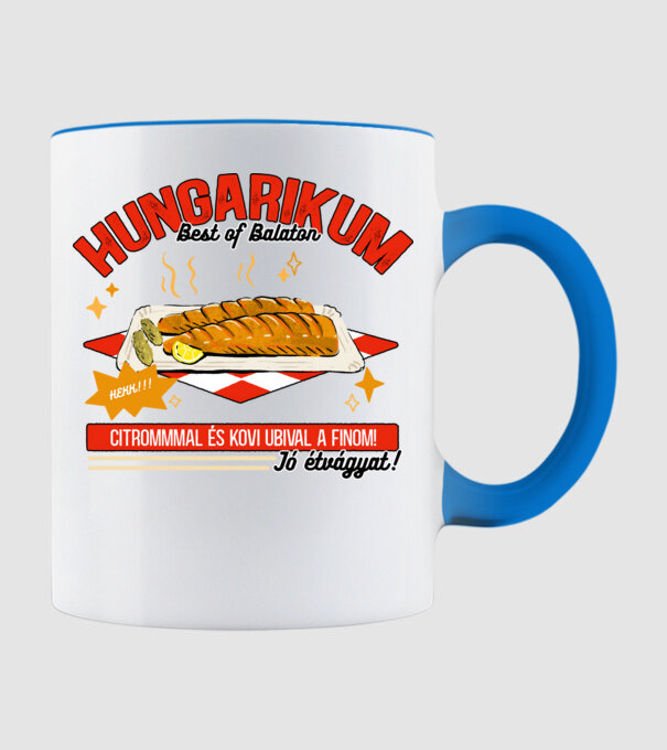 Hekk Hungarikum minta világoskék pólón