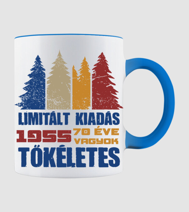 Limitált kiadás - 1955 70 éves minta világoskék pólón