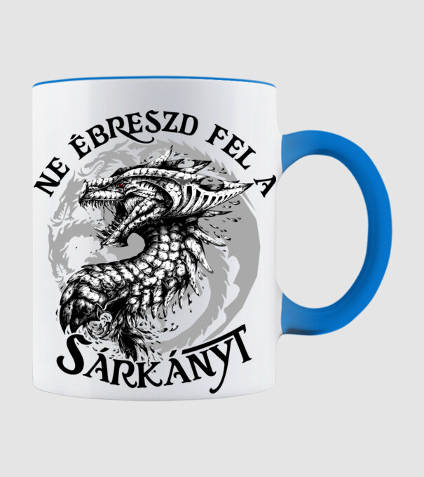 Ne ébreszd fel a sárkányt minta világoskék pólón