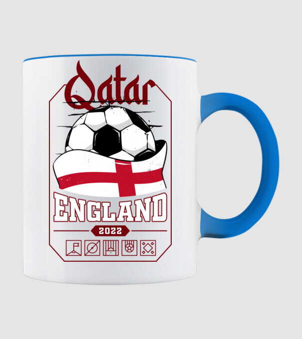 Quatar team england minta világoskék pólón