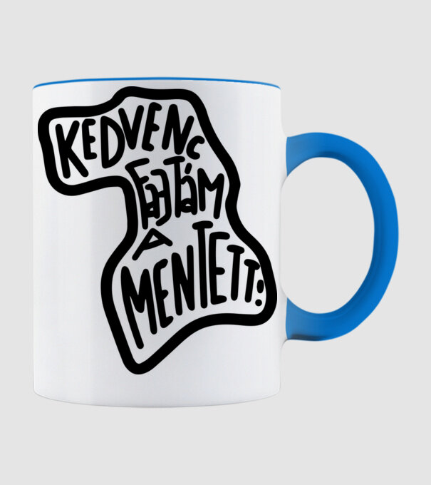 Sziluett kedvenc fajtám kutyás doodle minta világoskék pólón