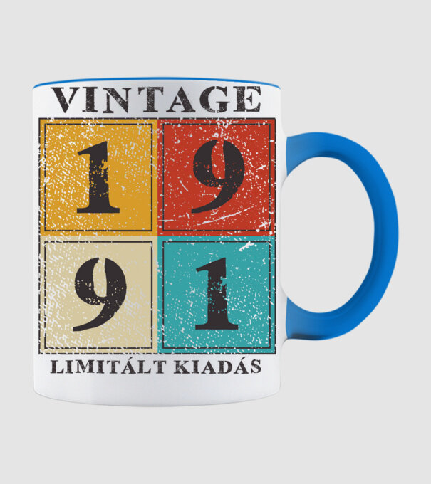 vintage_1991_limitált minta világoskék pólón