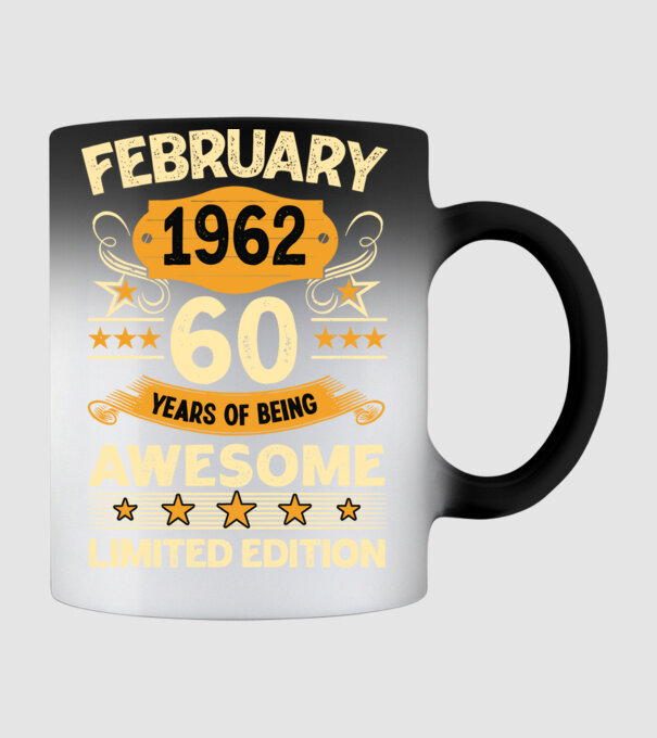 60 years of being limited edition_february minta fekete pólón