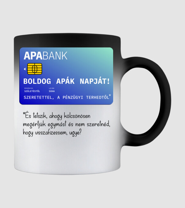 ApaBank minta fekete pólón