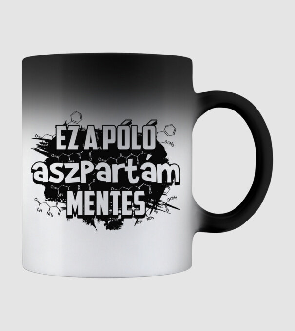 Aszpartám mentes fekete minta fekete pólón