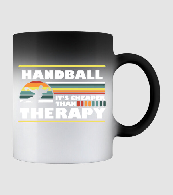 Handball therapy minta fekete pólón