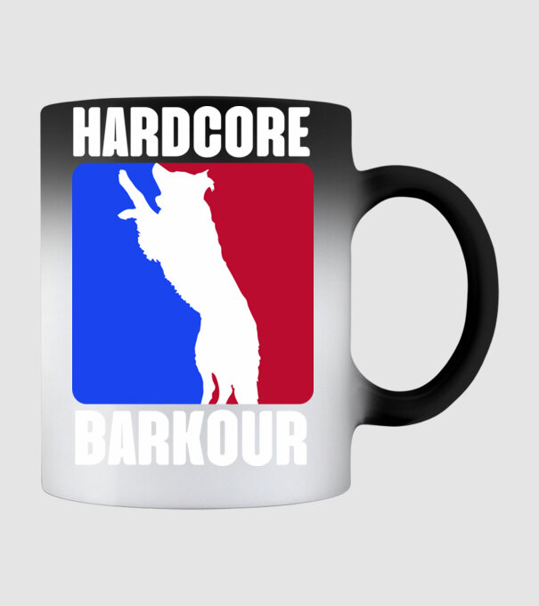 Hardcore Barkour minta fekete pólón