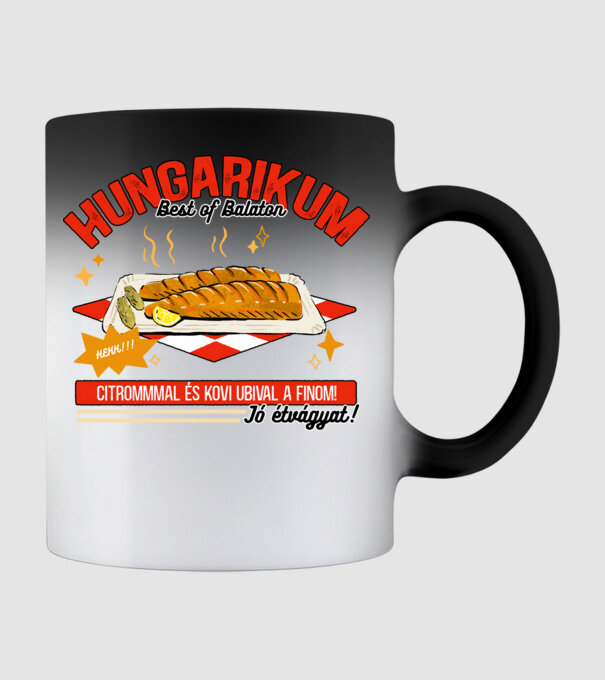Hekk Hungarikum minta fekete pólón