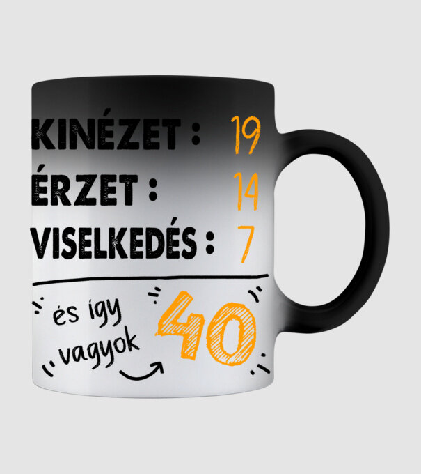 Kinézet, Érzet, Viselkedés 40 - Fehér alap minta fekete pólón