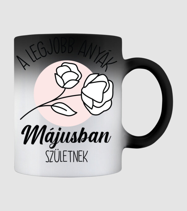 Legjobb anyák MÁJUS minta fekete pólón