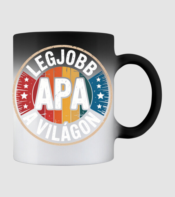 Legjobb apa a világon minta fekete pólón