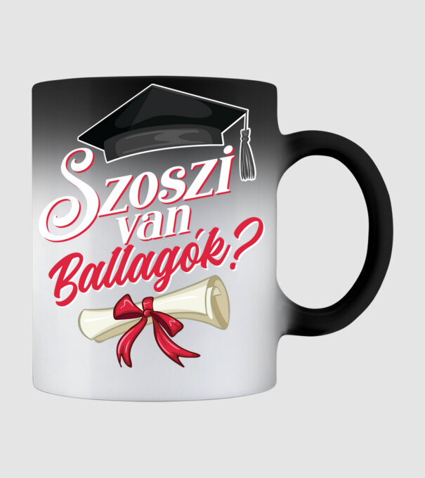 Szoszi van ballagók feketére minta fekete pólón